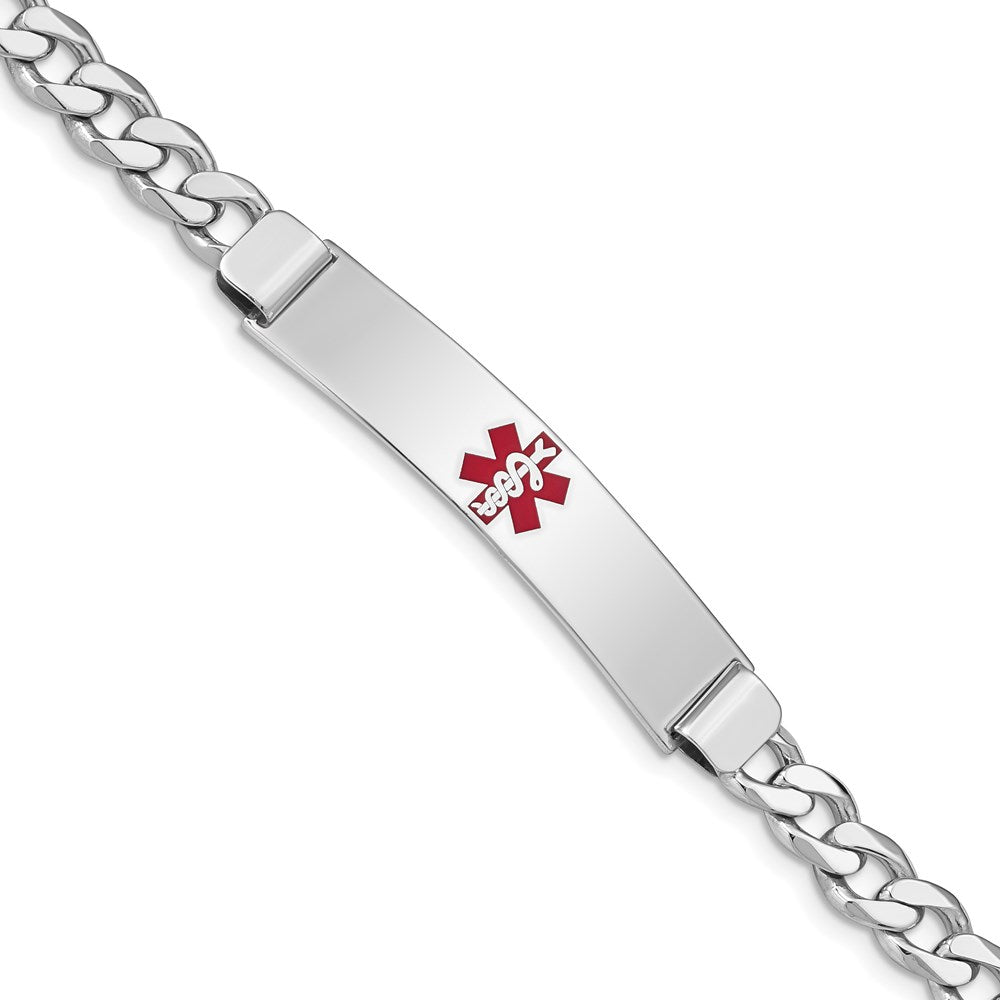 Casted;Polished;Engravable;Enamel;Lobster;Sterling silver
