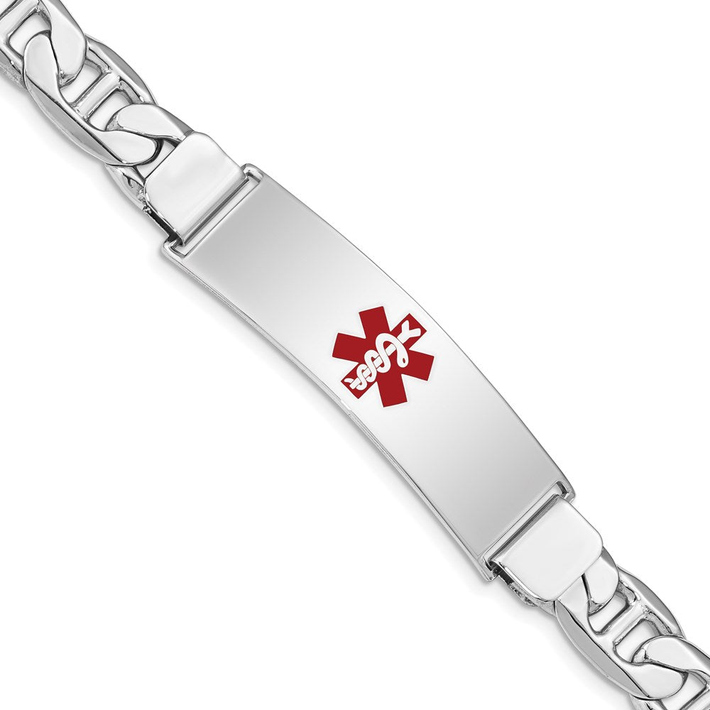 Casted;Polished;Engravable;Enamel;Lobster;Sterling silver