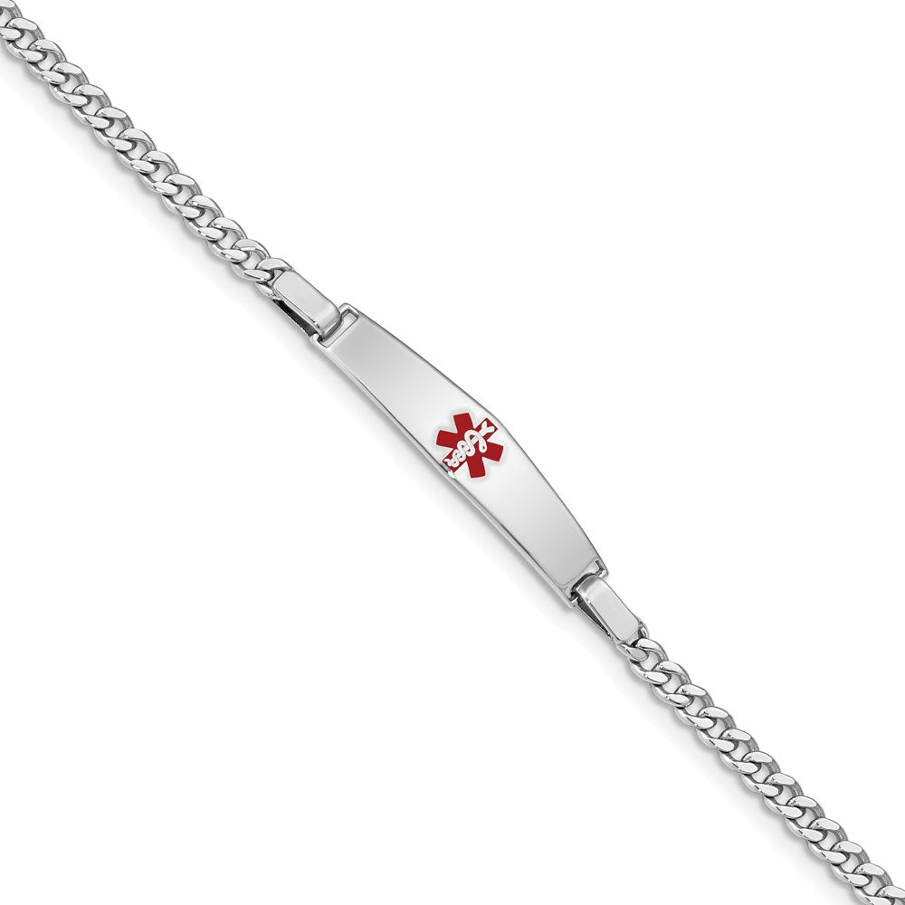 Casted;Polished;Engravable;Enamel;Lobster;Sterling silver