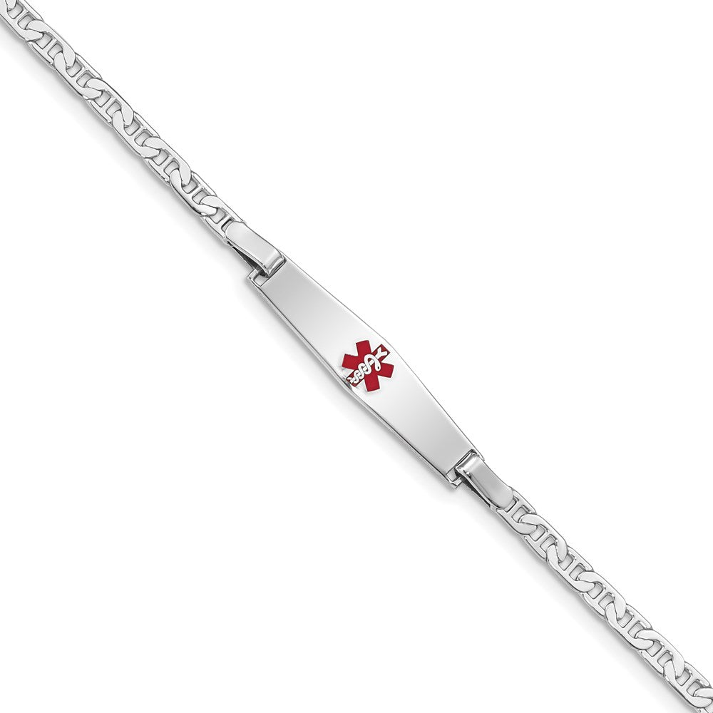 Casted;Polished;Engravable;Enamel;Lobster;Sterling silver