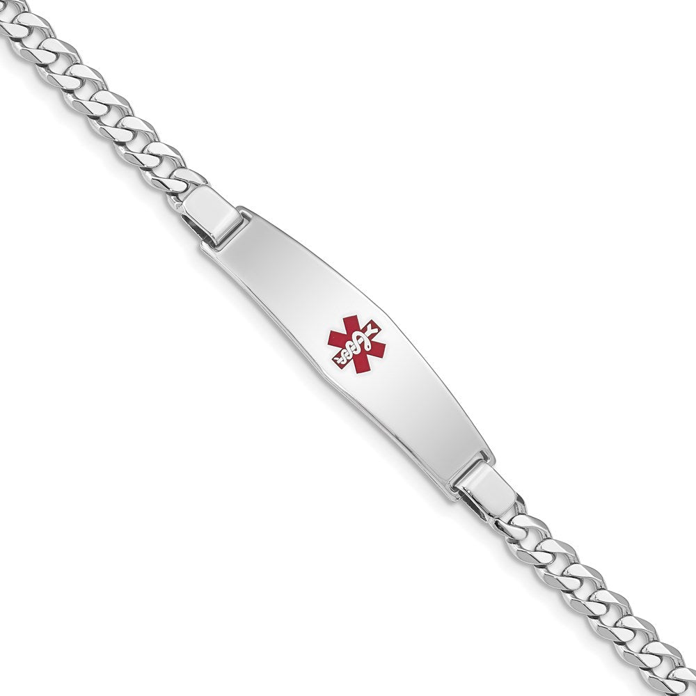 Casted;Polished;Engravable;Enamel;Lobster;Sterling silver