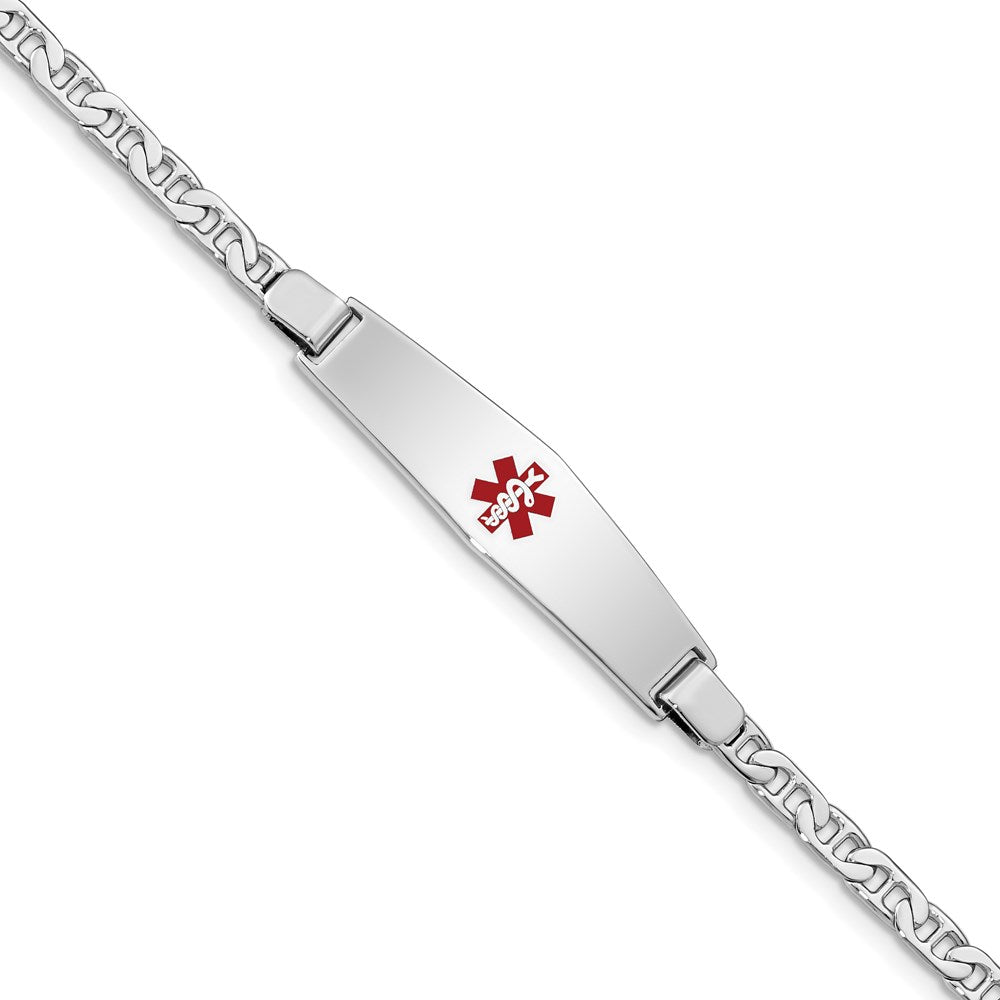 Casted;Polished;Engravable;Enamel;Lobster;Sterling silver