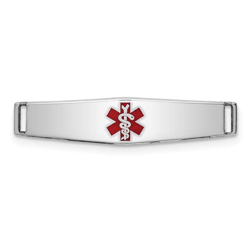 Casted;Polished;Engravable;Enamel;Sterling silver