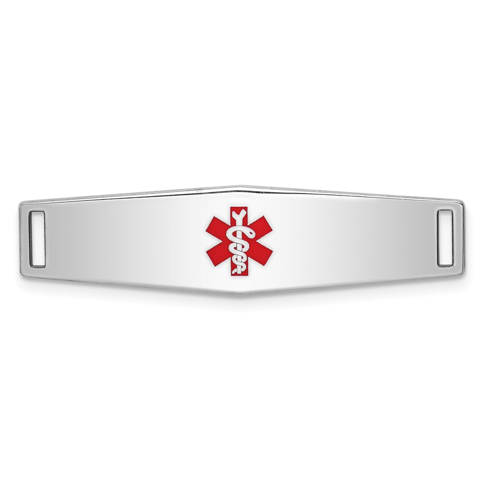 Casted;Polished;Engravable;Enamel;Sterling silver