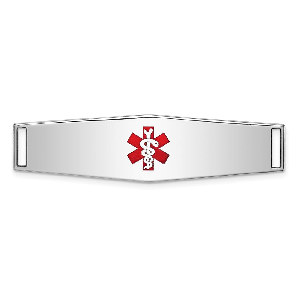 Casted;Polished;Engravable;Enamel;Sterling silver