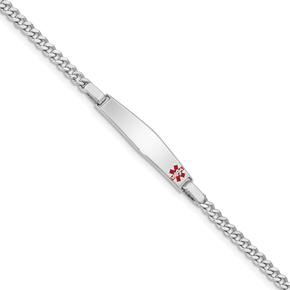 Casted;Polished;Engravable;Enamel;Lobster;Sterling silver