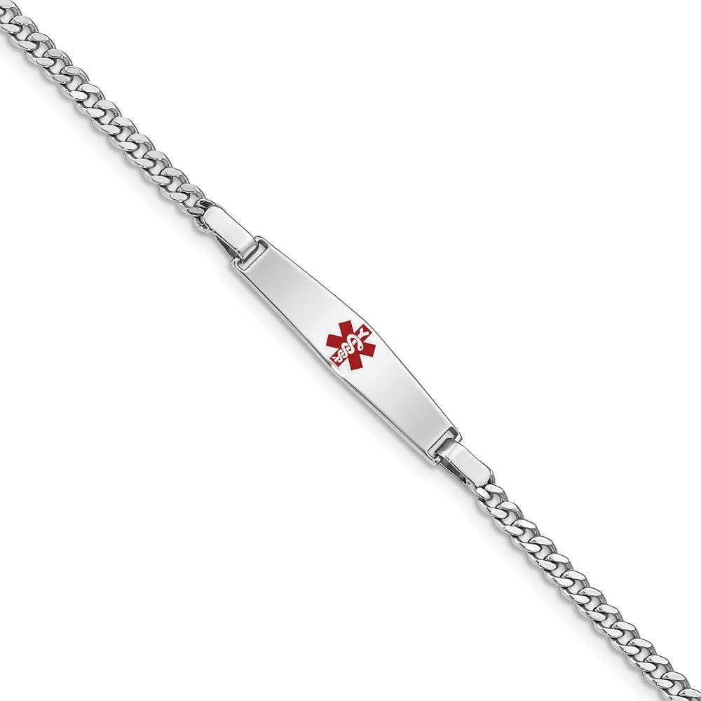 Casted;Polished;Engravable;Enamel;Lobster;Sterling silver