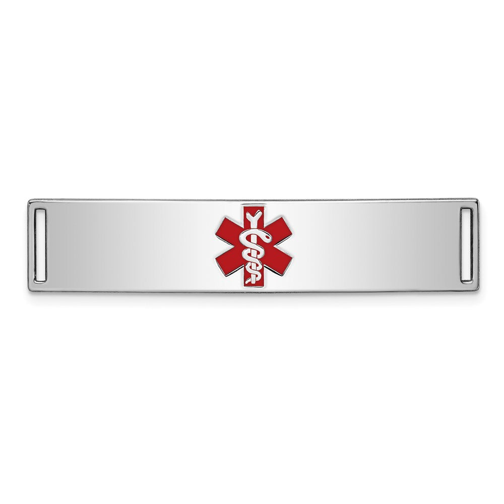 Polished;Engravable;Enamel;Sterling silver
