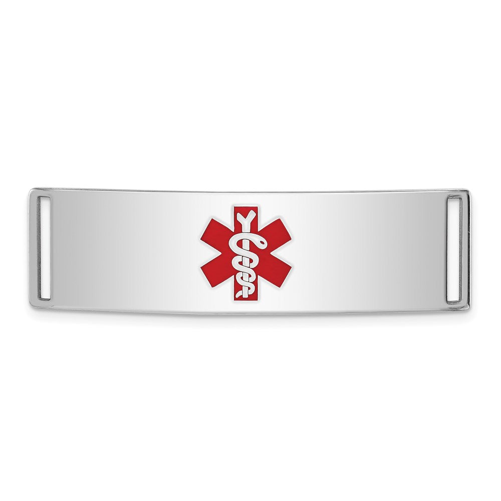 Polished;Engravable;Enamel;Sterling silver