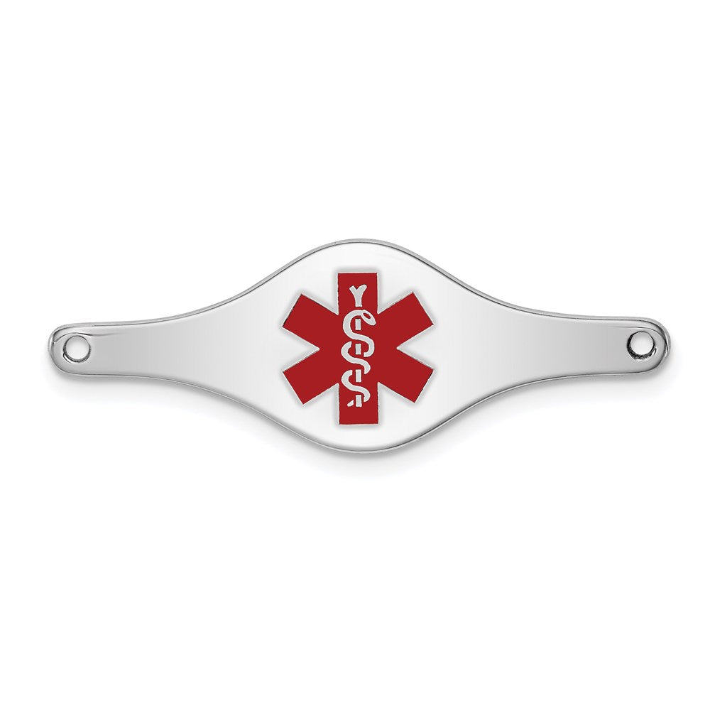 Polished;Engravable;Enamel;Sterling silver