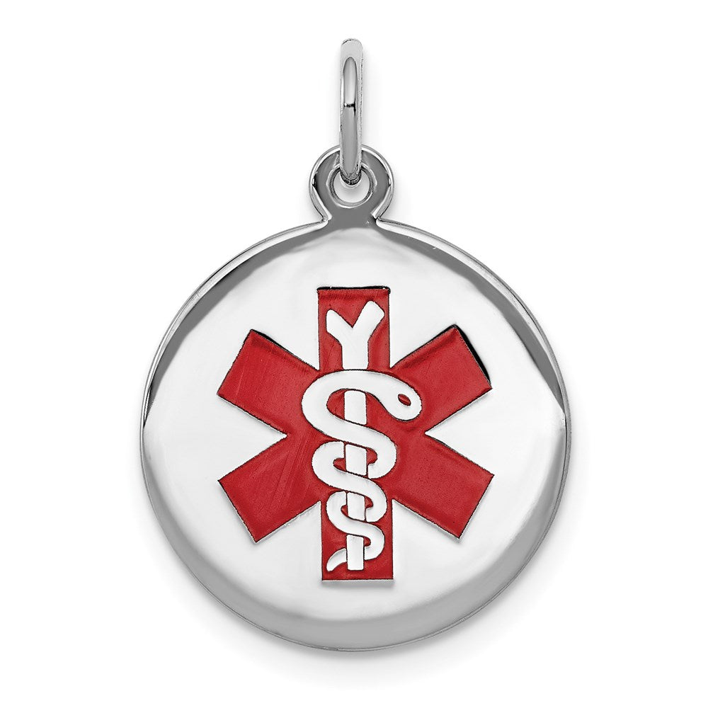 Polished;Engravable;Enamel;Sterling silver