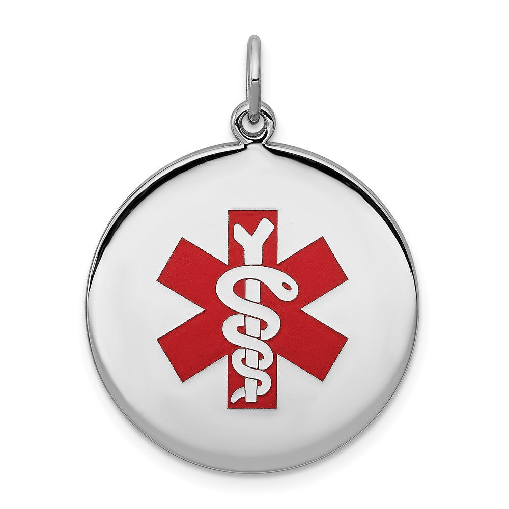 Polished;Engravable;Enamel;Sterling silver