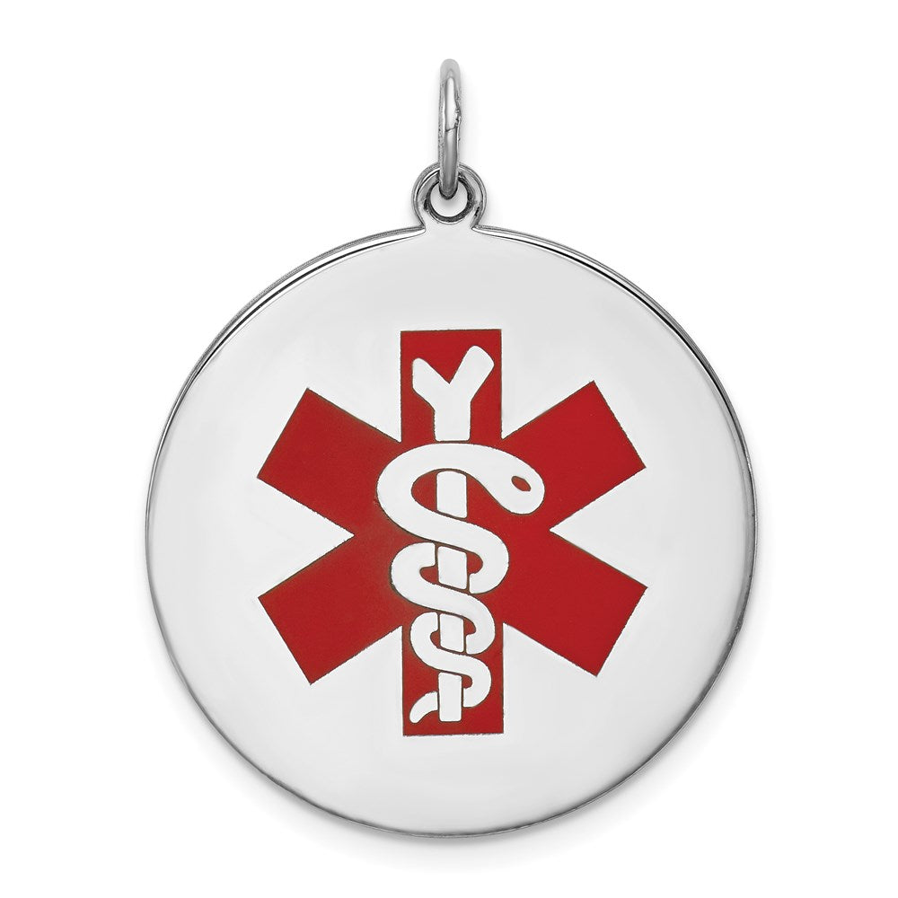 Polished;Engravable;Enamel;Sterling silver