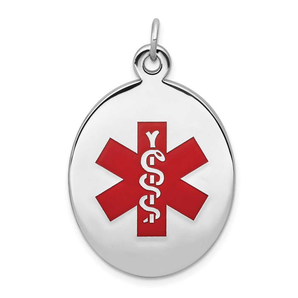 Polished;Engravable;Enamel;Sterling silver