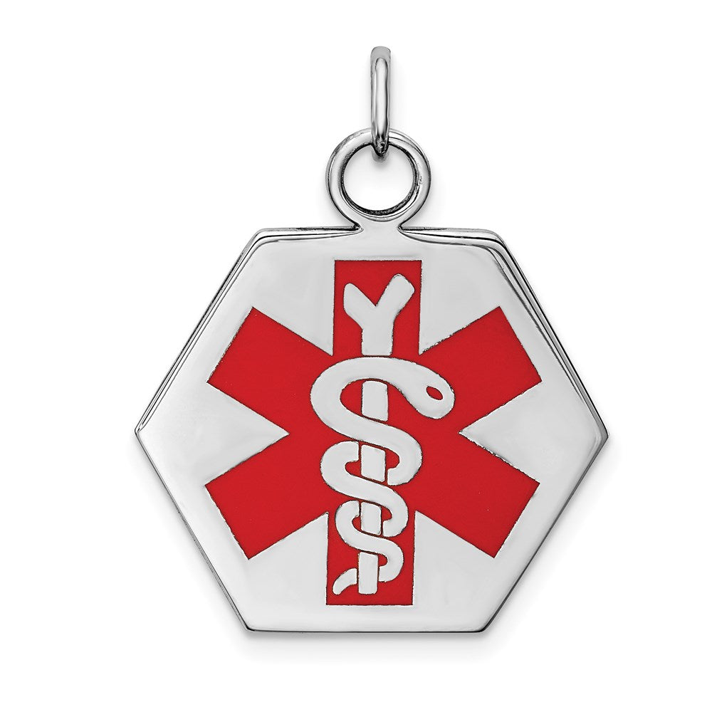 Polished;Engravable;Enamel;Sterling silver