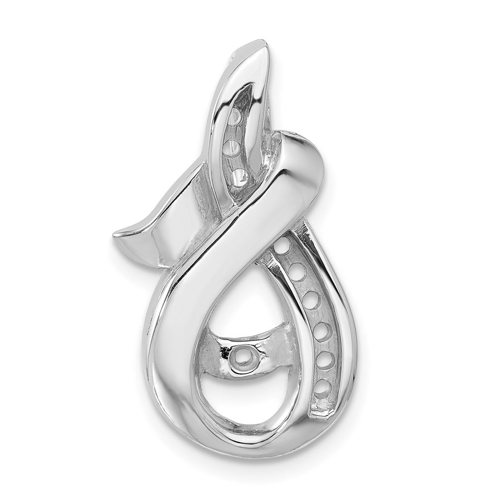 Casted;Polished;14K White gold;Avail. in 18k yellow gold;Avail. in platinum;Peg set;Avail. in 18k white gold;Fits up to 6mm regular;Fits up to 8mm fancy