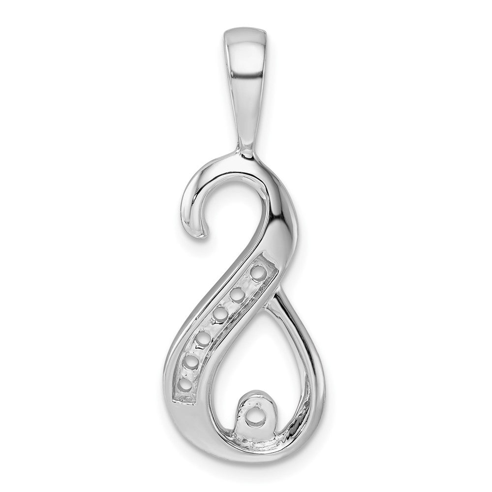 Casted;Polished;14K White gold;Avail. in 18k yellow gold;Avail. in platinum;Avail. in 18k white gold;Fits up to 4mm regular;Fits up to 6mm fancy