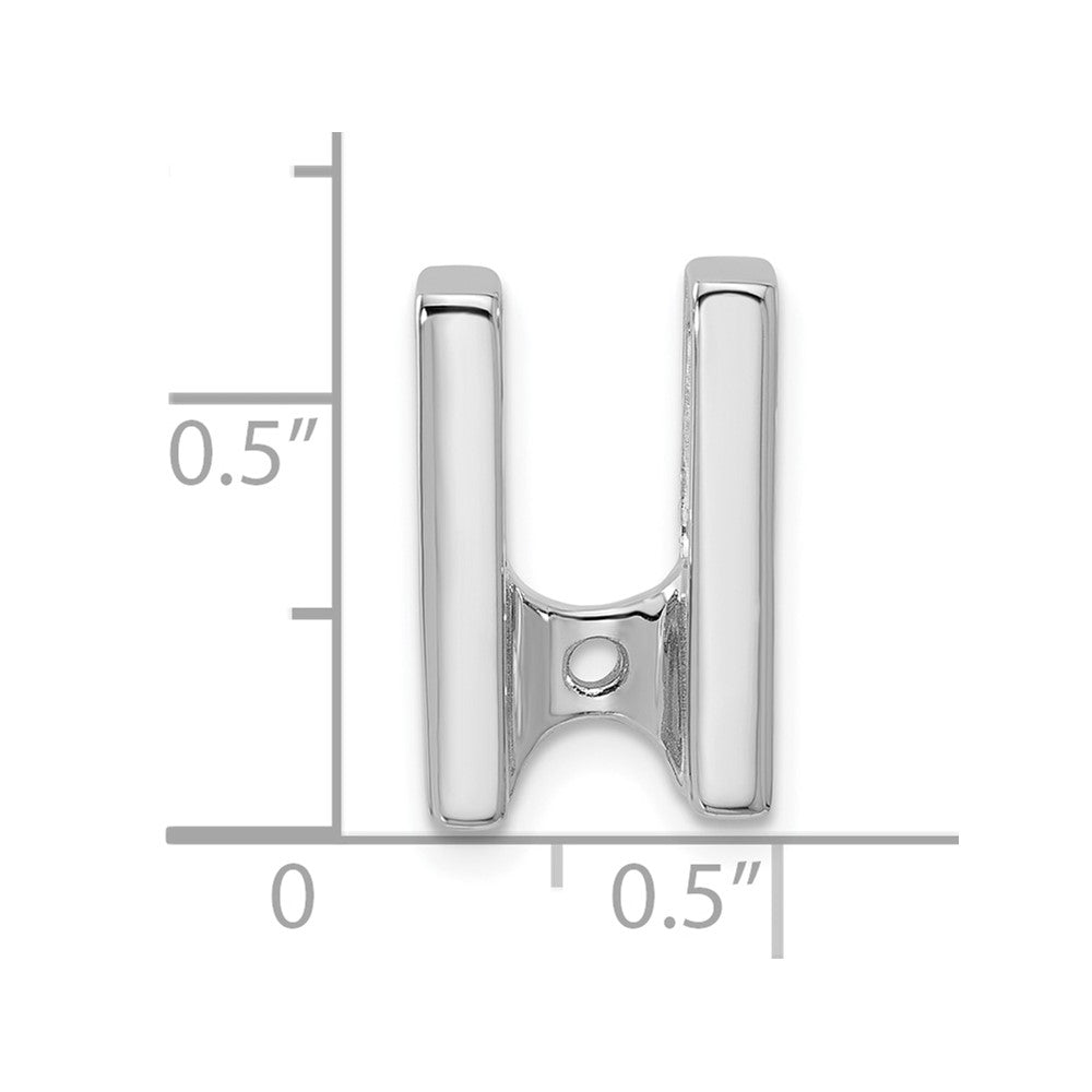 14k White Gold Holds 5.25mm Stone Slide Mounting Fits up to 6mm Regular/Fancy/Reversible Omega