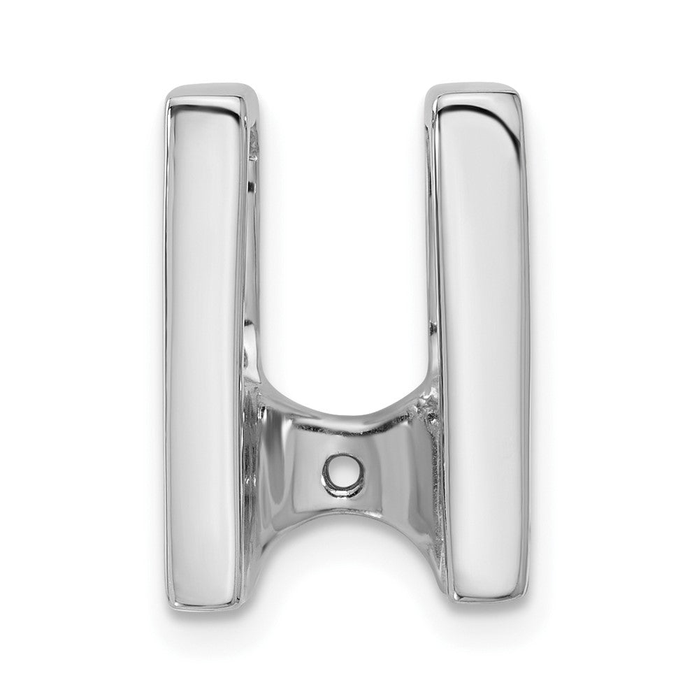 Casted;Polished;14K White gold;Avail. in 18k yellow gold;Avail. in platinum;Avail. in 18k white gold;Fits up to 6mm regular;Fits up to 8mm fancy