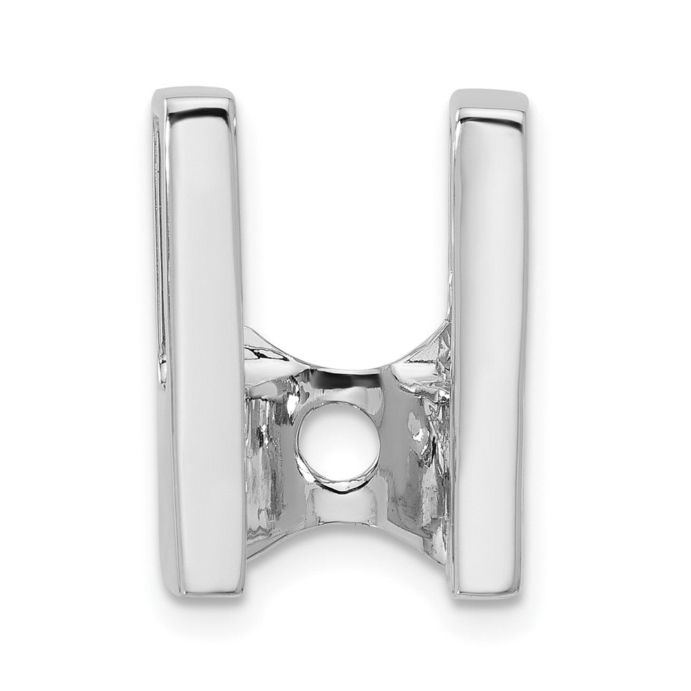 Casted;Polished;14K White gold;Avail. in 18k yellow gold;Avail. in platinum;Avail. in 18k white gold;Fits up to 6mm regular;Fits up to 8mm fancy