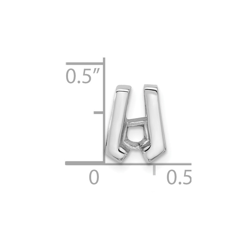 14k White Gold Holds 3.75mm Stone Slide Mounting Fits up to 2mm Regular/3mm Fancy or Reversible Omega