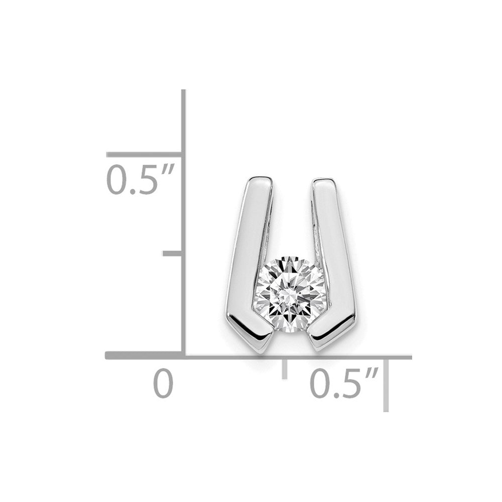 14k White Gold Holds 4.5mm Stone Slide Mounting Fits up to 2mm Regular/3mm Fancy or Reversible Omega