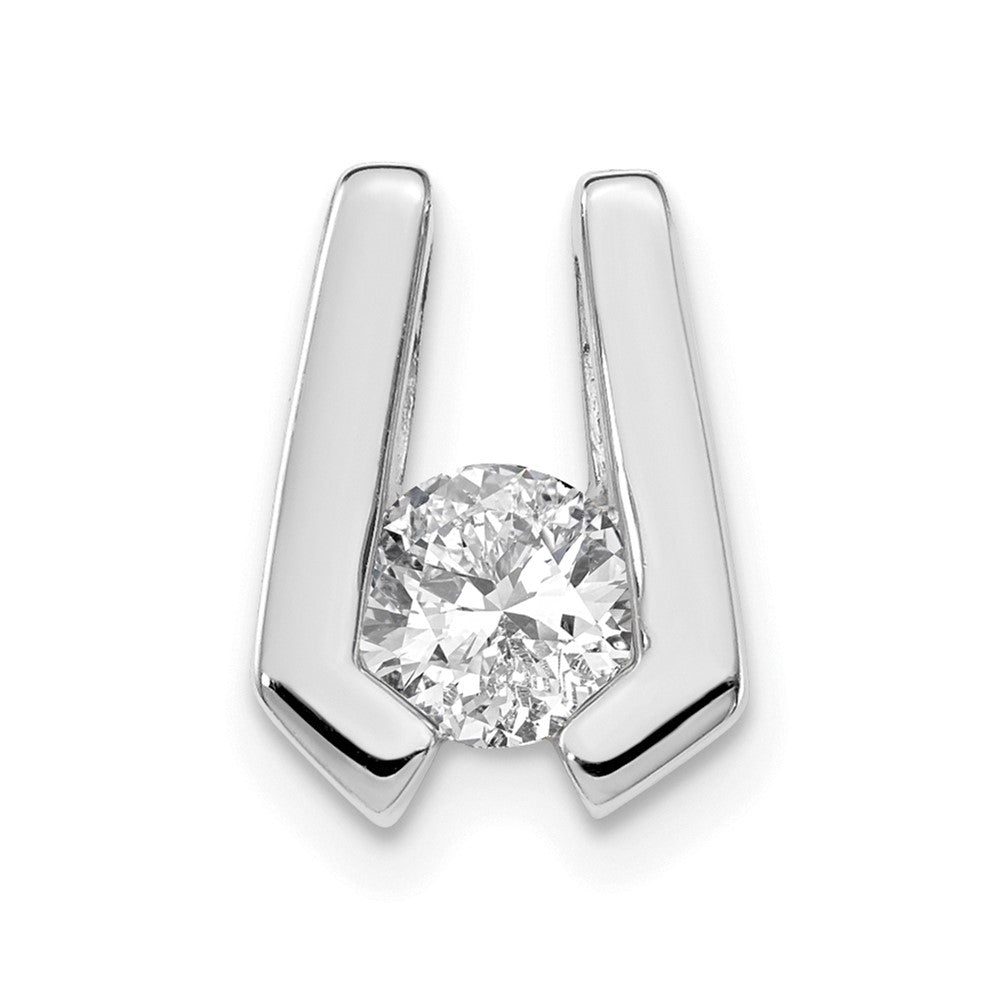 14k White Gold Holds 4.5mm Stone Slide Mounting Fits up to 2mm Regular/3mm Fancy or Reversible Omega