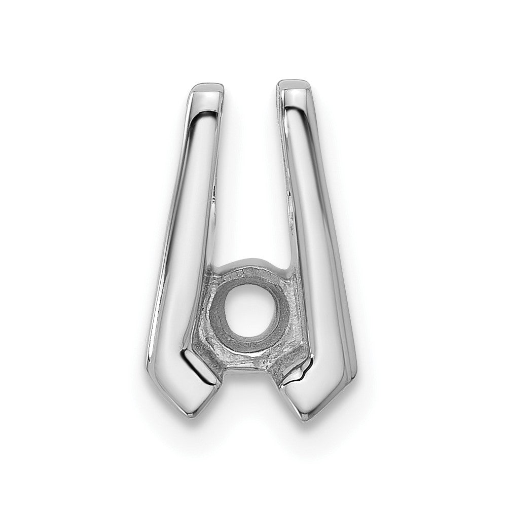 Casted;Polished;14K White gold;Avail. in 18k yellow gold;Avail. in platinum;Avail. in 18k white gold;Fits up to 2mm regular;Fits up to 3mm fancy