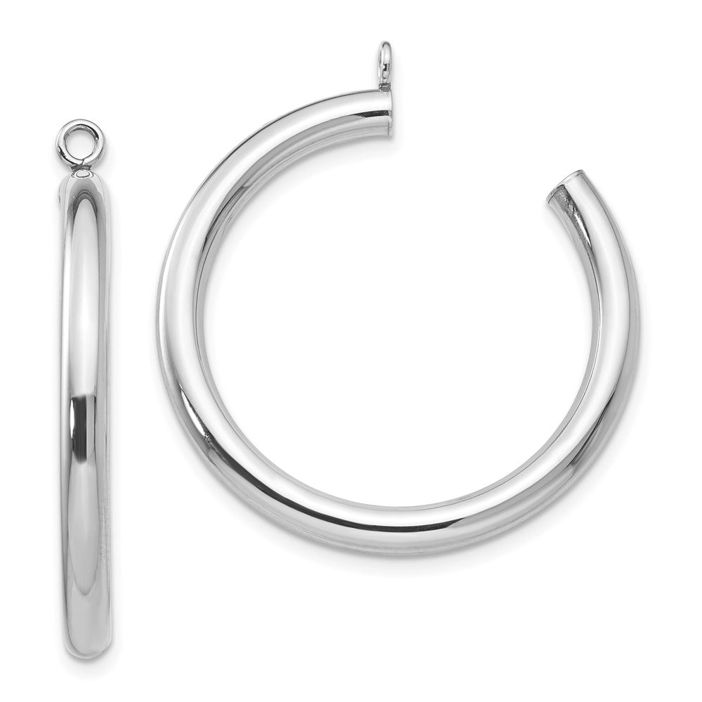 Polished;3-D;14K White gold;Hollow