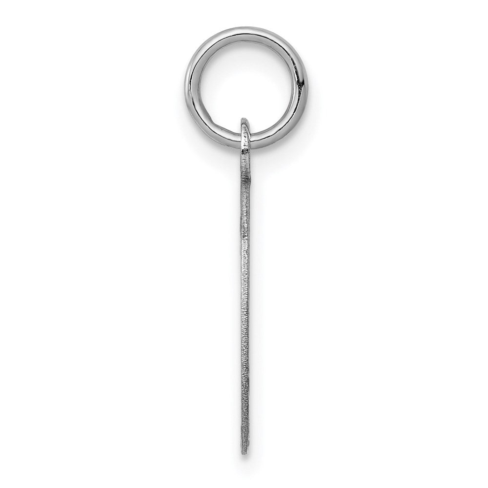 14k White Gold Plain 13.4x9.5mm .018 Gauge Oval Engravable Disc Charm