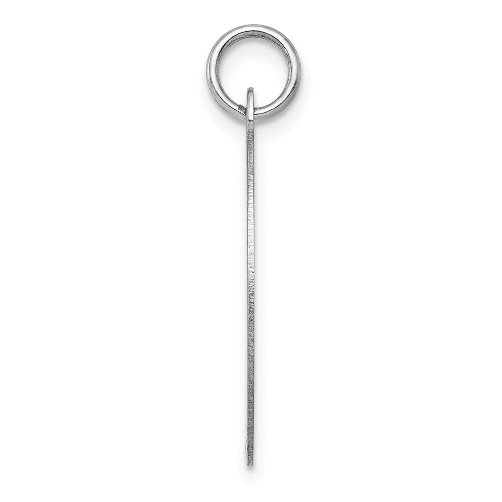 14k White Gold Plain 19.7x16.5mm .011 Gauge Oval Engravable Disc Charm
