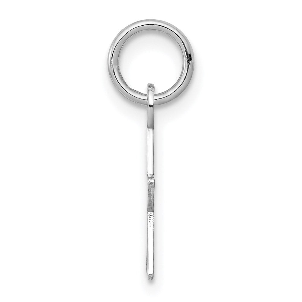 14k White Gold Plain .013 Gauge Engravable 14x11mm Star Disc Charm