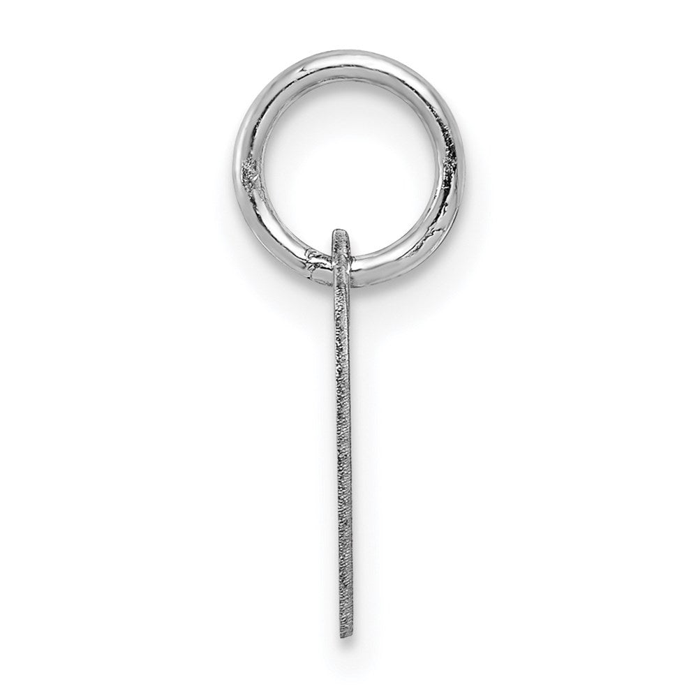 14k White Gold Plain .018 Gauge Engravable Heart 12x10mm Disc Charm