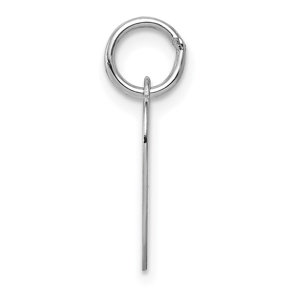 14k White Gold Plain .027 Gauge Engravable Heart 15x14mm Disc Charm