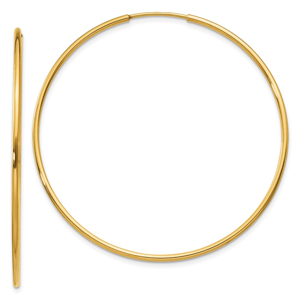 Polished;14k Yellow gold;Hollow tube