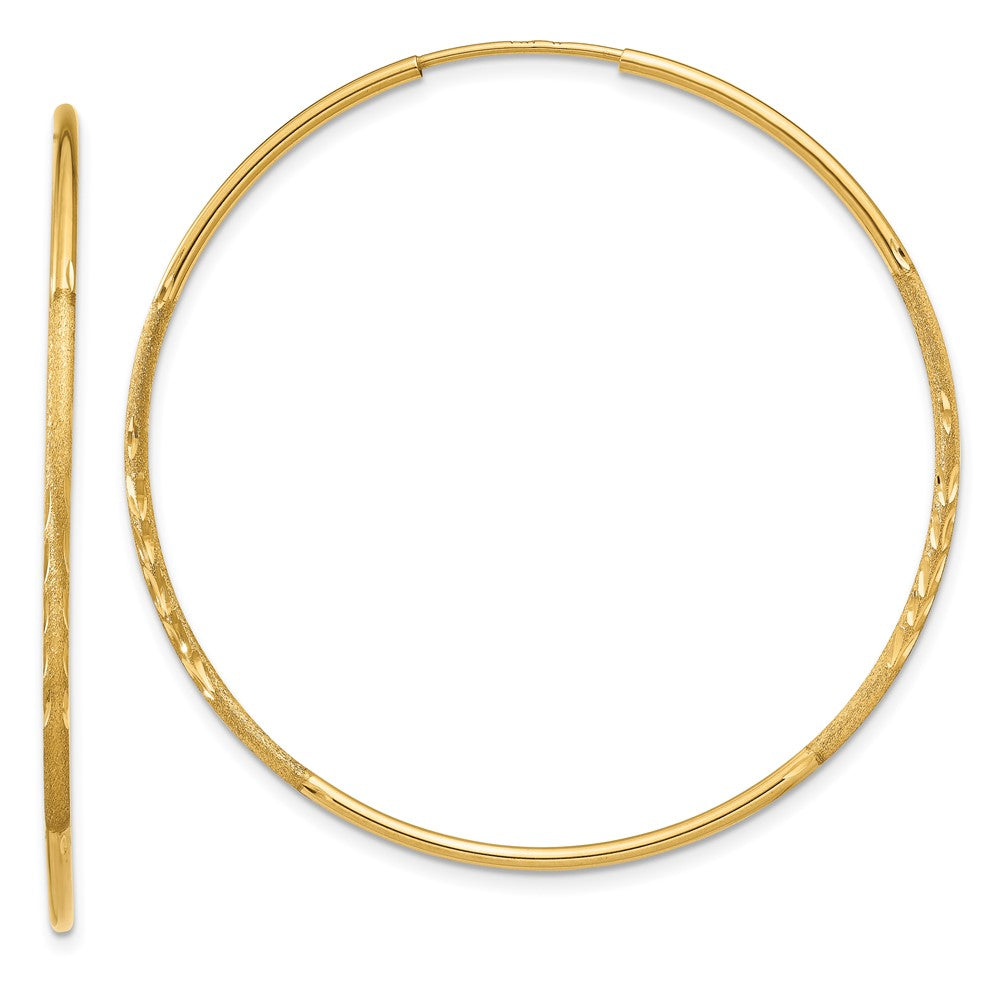 Diamond-cut;Polished;Satin;14k Yellow gold;Hollow tube