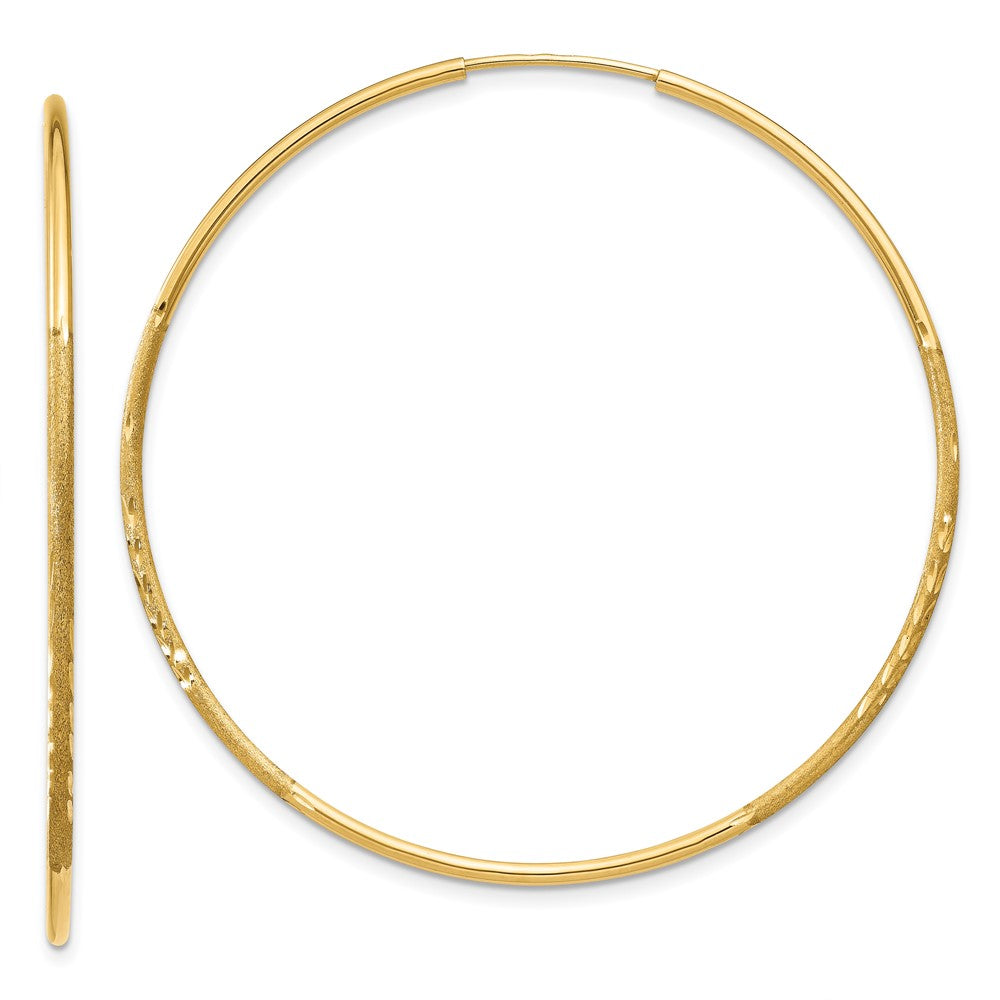 Diamond-cut;Polished;Satin;14k Yellow gold;Hollow tube