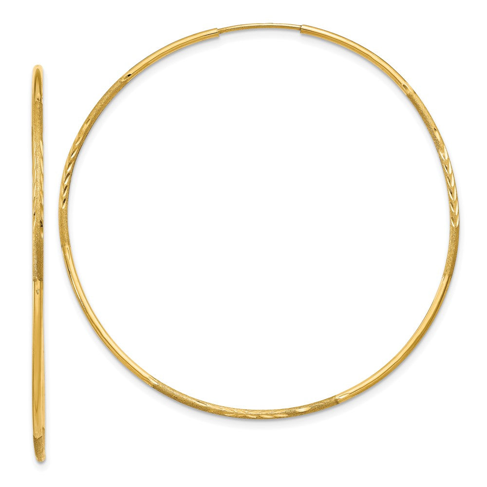 Diamond-cut;Polished;Satin;14k Yellow gold;Hollow tube