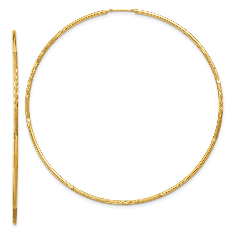 Diamond-cut;Polished;Satin;14k Yellow gold;Hollow tube