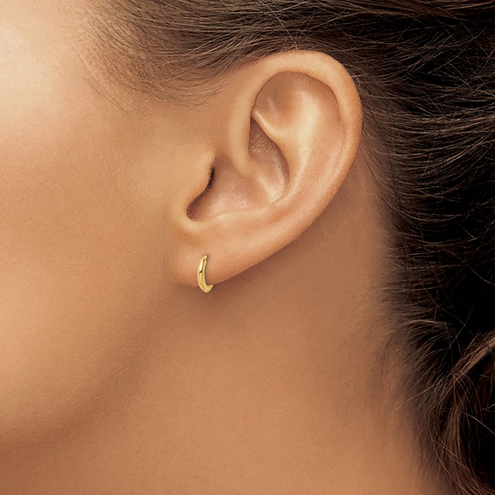14k Polished Hinged Hoop Earrings