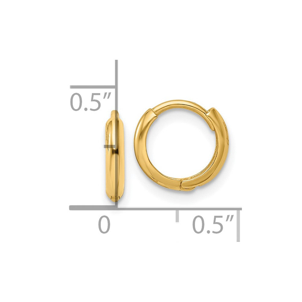 14k Polished Hinged Hoop Earrings