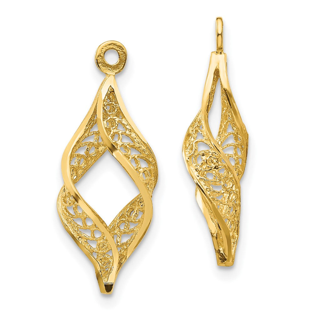Diamond-cut;Polished;14k Yellow gold;Filigree