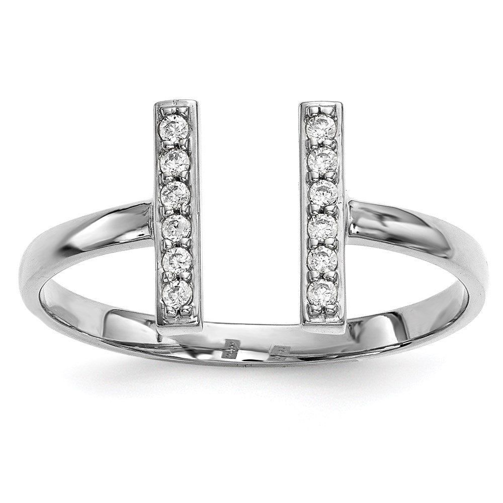 14K White gold;Diamond;A quality