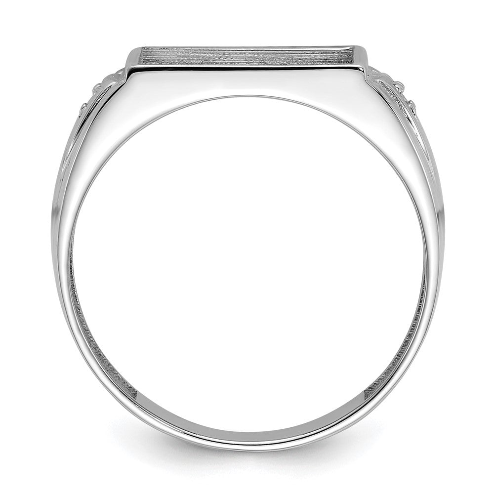 14k White Gold Men's ring mounting