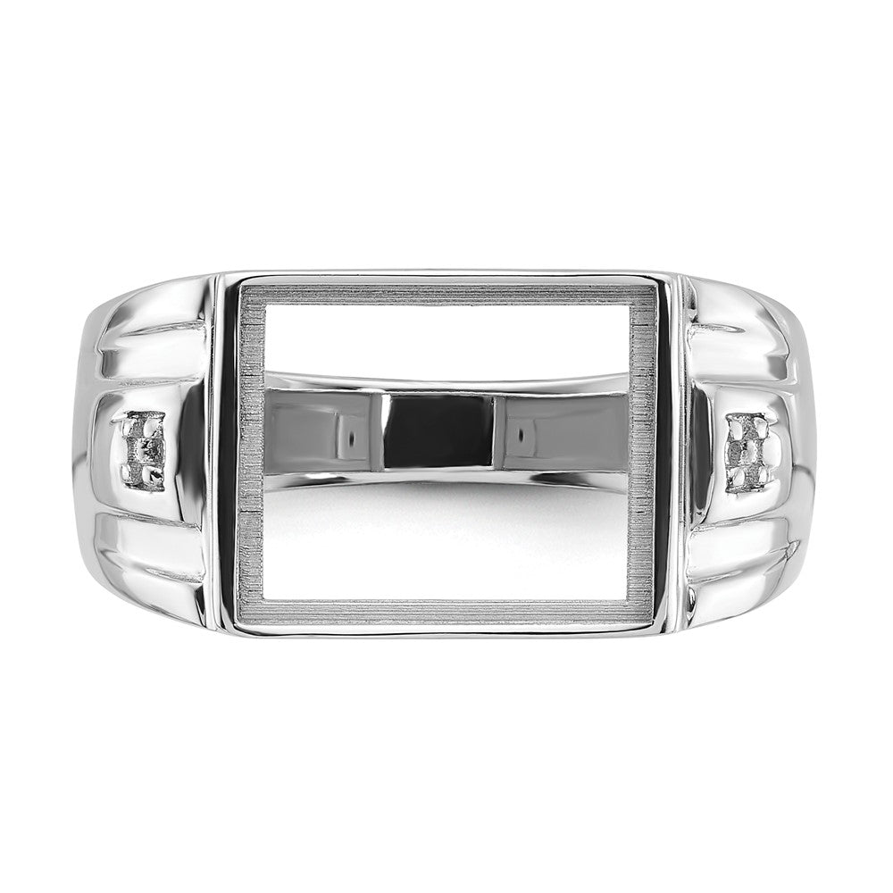 14k White Gold Men's ring mounting