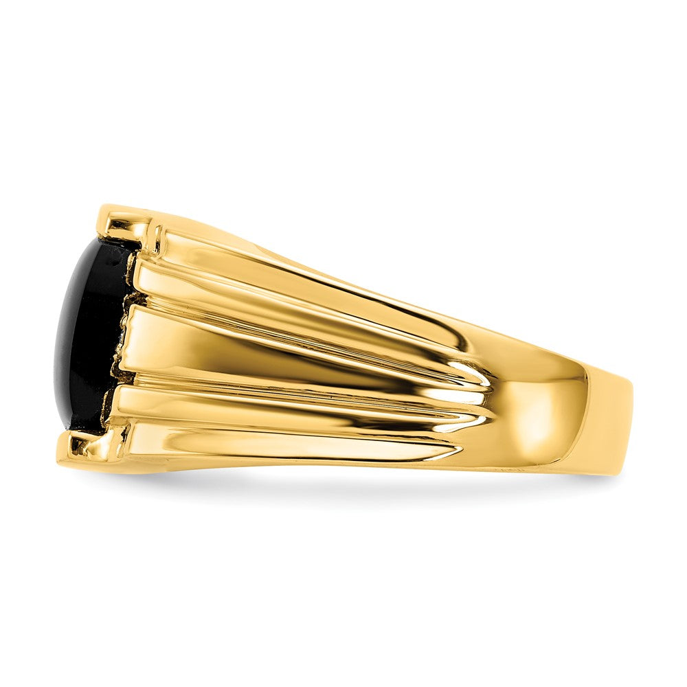 14k AAA Diamond men's ring