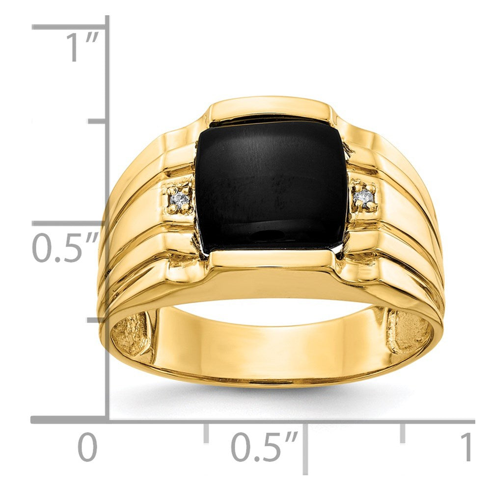 14k AAA Diamond men's ring