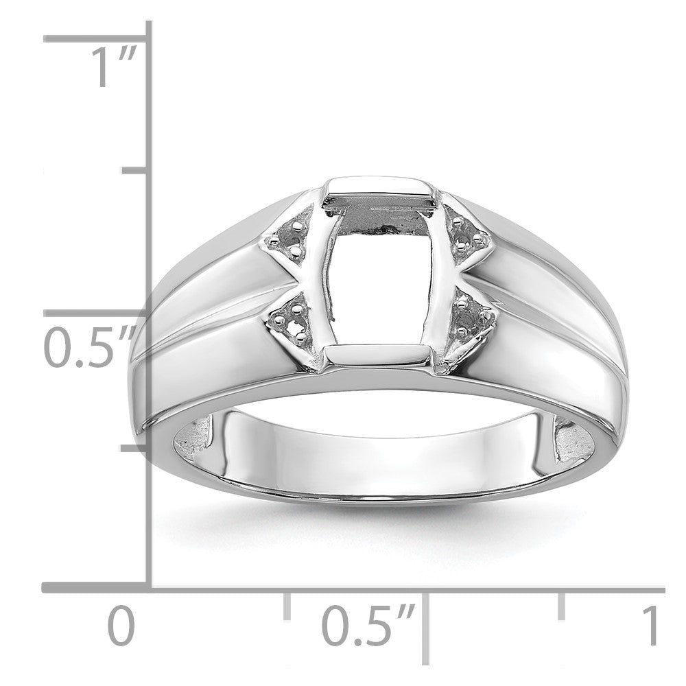 14k White Gold Men's ring mounting
