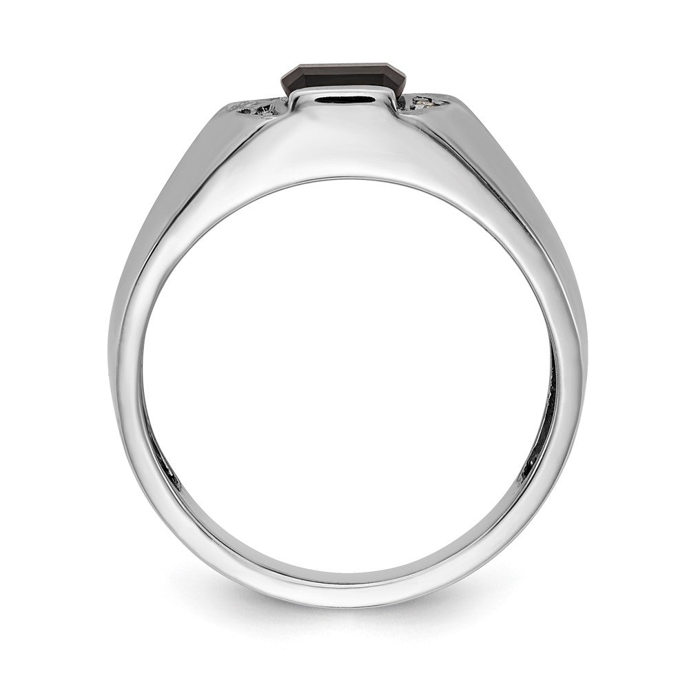 14k White Gold AA Diamond Men's Ring