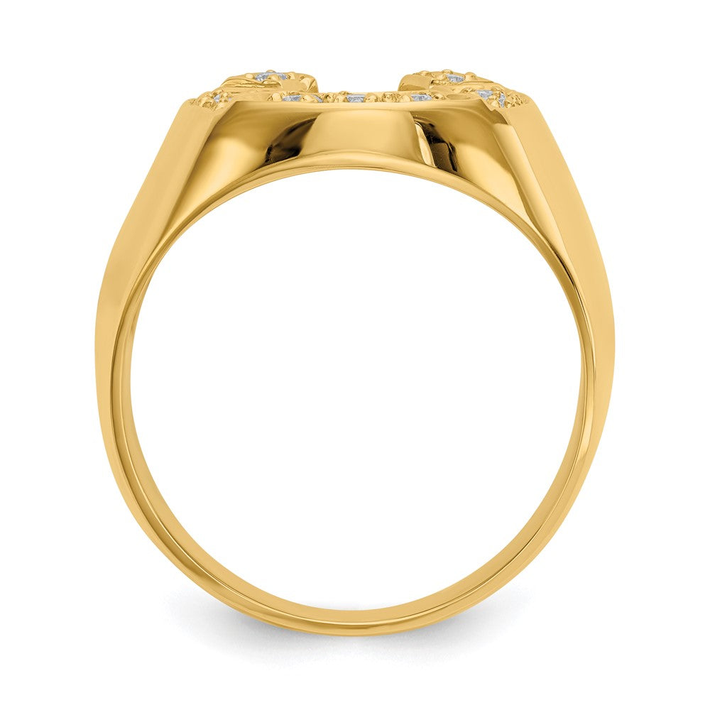 14k A Diamond men's ring